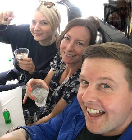 The Scottish actor posing with his wife Katie McHugh